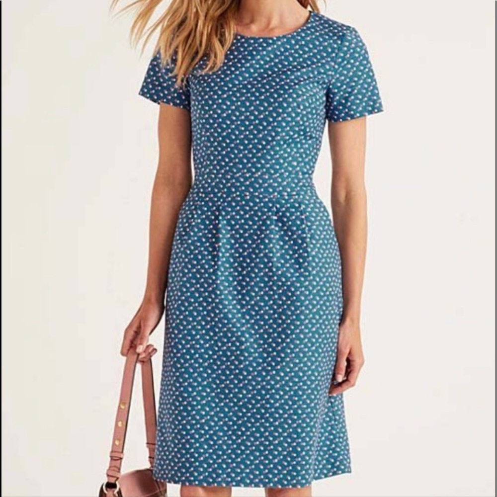 Boden Twin-Spot Short Sleeve Shift Dress NWOT